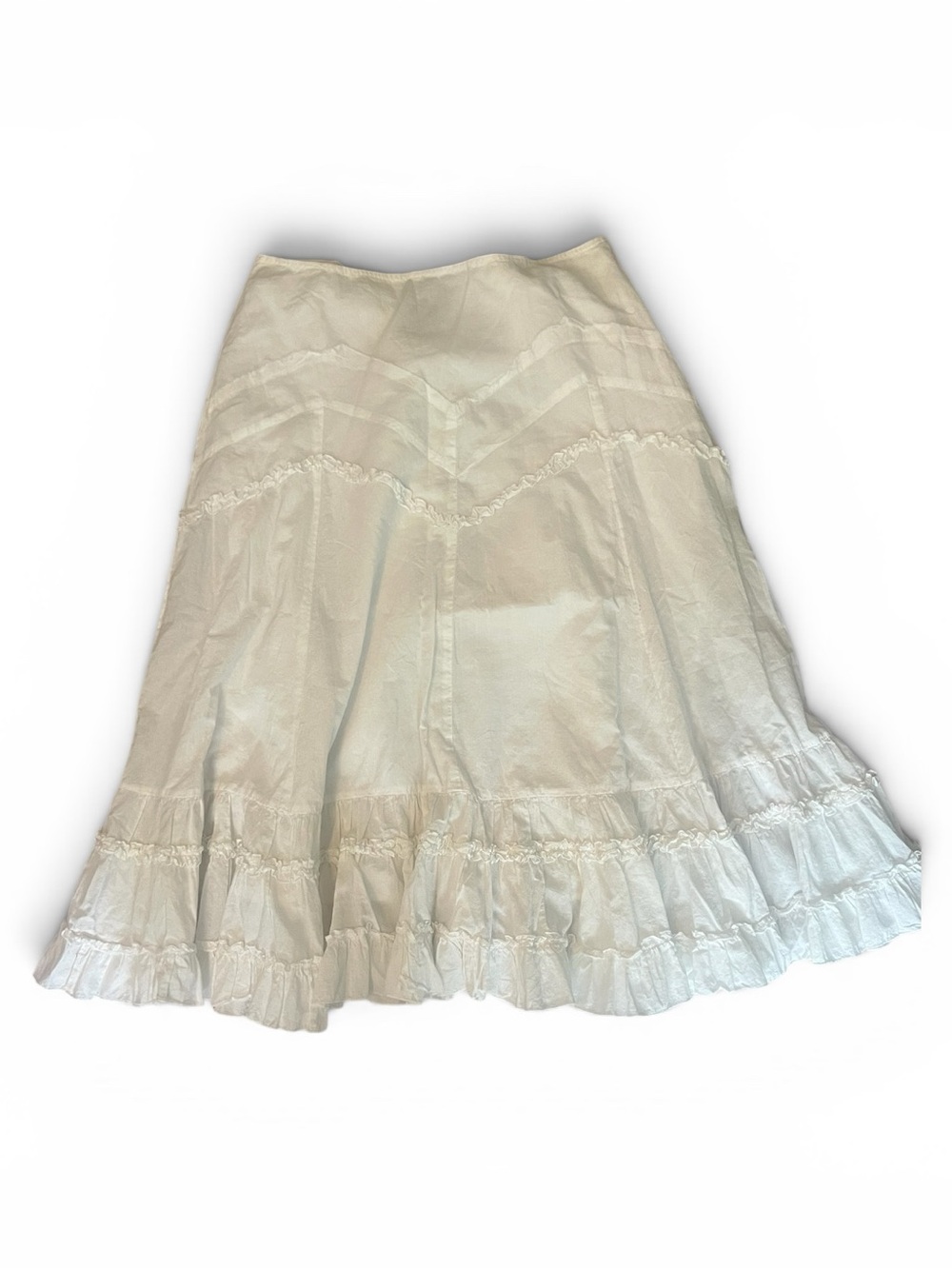 Choices Cream Maxi Skirt with Ruffle Hem